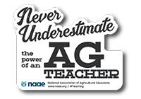 Sticker - Never Underestimate the Power of an Ag Teacher (50 pack) - click to view larger image